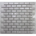 Small Brick White Glazed Polished Porcelain Mosaic